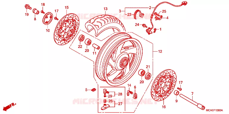 ROUE AVANT Honda MOTO 1800 GOLD-WING 2013  GL1800D