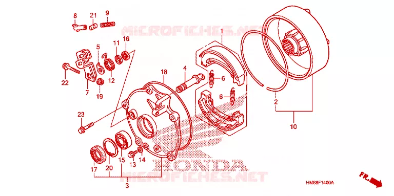 TAMBOUR DE FREIN ARRIERE Honda ATV 250 FOURTRAX 2007  TRX250TM7