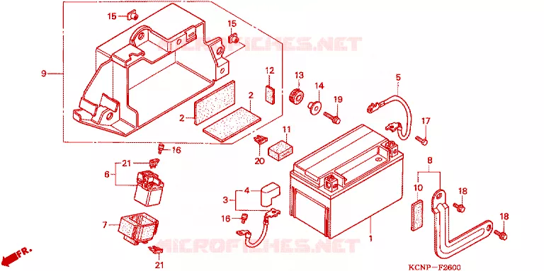 BATTERIE Honda MOTO 200 XR 2004  XR2003
