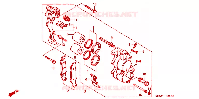 ETRIER DE FREIN AVANT Honda MOTO 200 XR 2003  XR2003