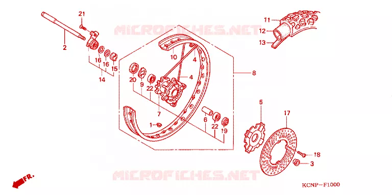 ROUE AVANT Honda MOTO 200 XR 2003  XR2003