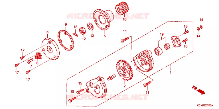 POMPE A HUILE Honda MOTO 200 XR 2006  XR2005