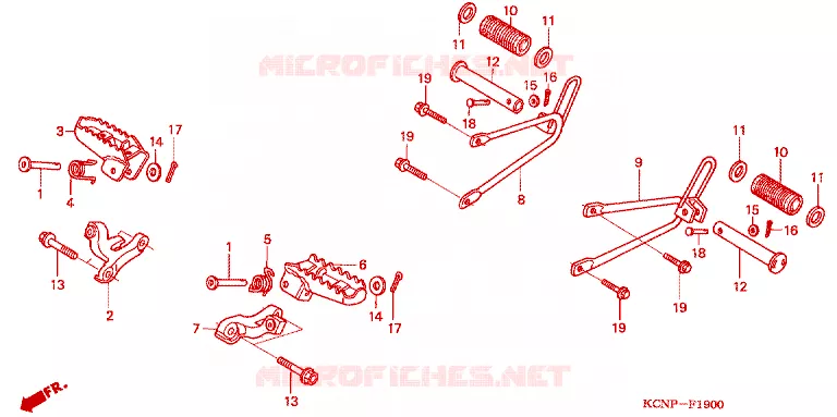 REPOSE PIED Honda MOTO 200 XR 2006  XR2005