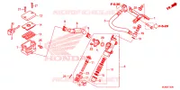 MAITRE CYLINDRE DE FREIN ARRIERE pour Honda VFR 800 F de 2016