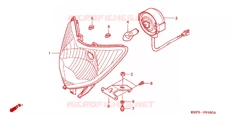 PHARE Honda SCOOTER 100 AVIATOR 2004  SCV100F3