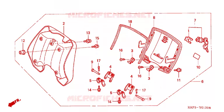 PROTEGE JAMBES Honda SCOOTER 100 AVIATOR 2003  SCV100F3