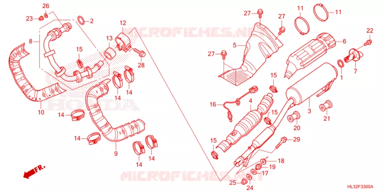 SILENCIEUX D'ECHAPPEMENT Honda ATV 700 PIONEER 2023  SXS700M4DP