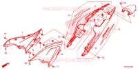 COUVERCLES LATERAUX   ARRIERES pour Honda CBR 500 R ABS de 2014