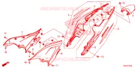 COUVERCLES LATERAUX   ARRIERES pour Honda CBR 500 R ABS HRC TRICOLOR de 2014