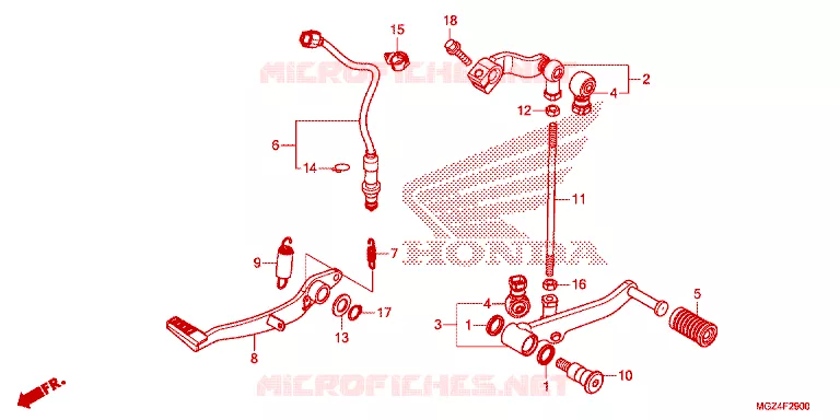 PEDALE Honda MOTO 500 CBR 2014  CBR500RE