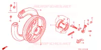 ROUE ARRIERE pour Honda QR 50 de 1982