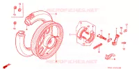 ROUE ARRIERE pour Honda QR 50 de 1991