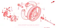 ROUE AVANT   FLASQUE DE FREIN AVANT pour Honda QR 50 de 1991