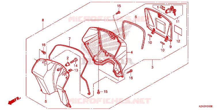 PROTEGE JAMBES Honda SCOOTER 110 DIO 2014  SCV110FBD