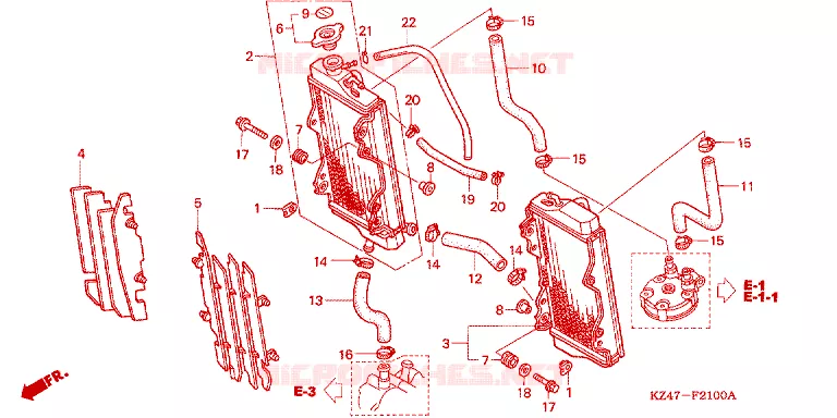 RADIATEUR Honda MOTO 125 CR 2004  CR125R4