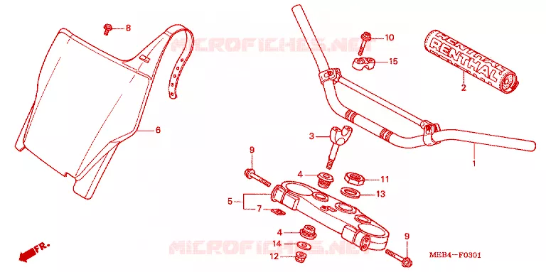 GUIDON - TE DE FOURCHE Honda MOTO 125 CR 2005  CR125R5