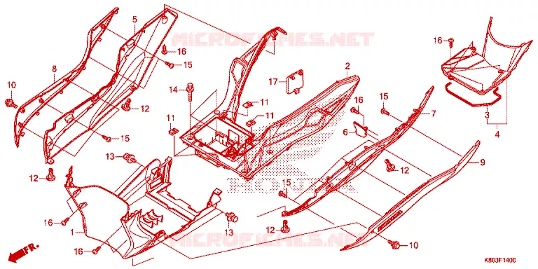 MARCHE PIEDS Honda SCOOTER 125 ELITE 2020  NSC1255SHK
