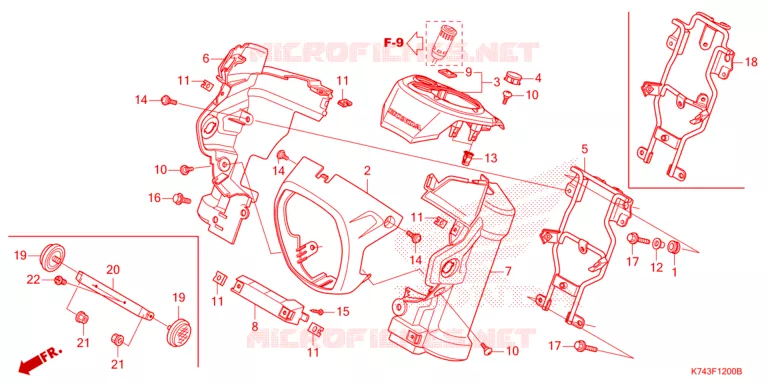 COUVERCLE PHARE / COUVERCLE FOURCHE AVANT Honda MOTO 110 NAVI 2019  NVA110K