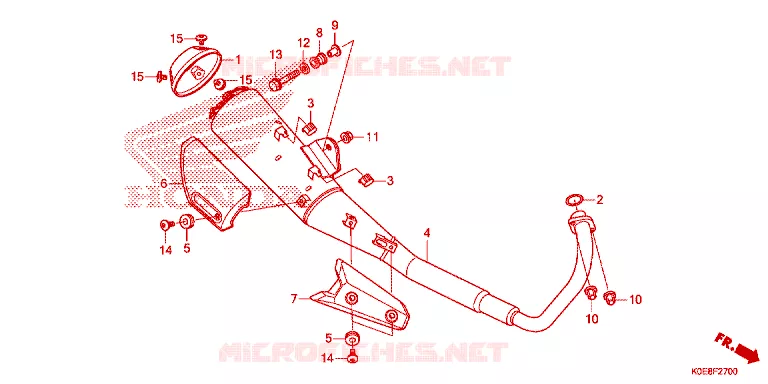 SILENCIEUX D'ECHAPPEMENT Honda MOTO 160 CBF 2020  CBF160FSK
