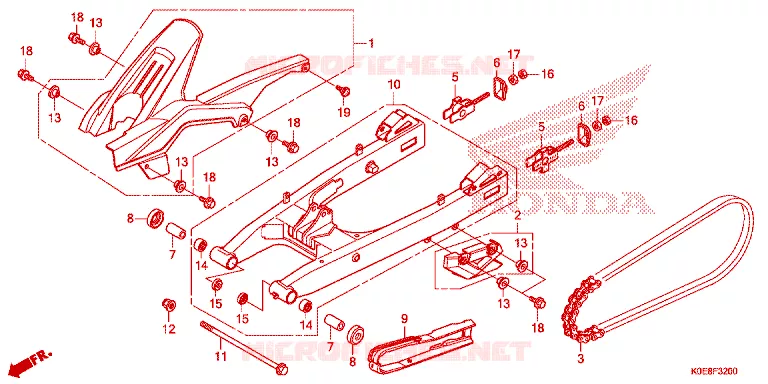 BRAS OSCILLANT Honda MOTO 160 CBF 2021  CBF160FSM