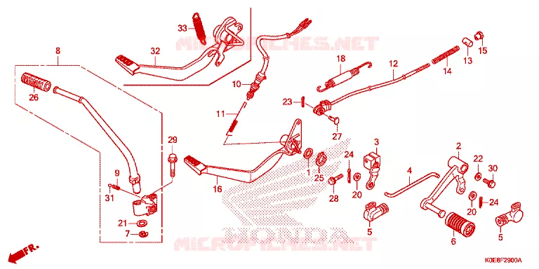PEDALE Honda MOTO 160 CBF 2021  CBF160FSM