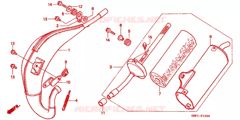 ECHAPPEMENT Honda MOTO 80 CR 1999  CR80RX