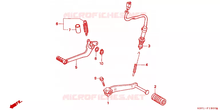 PEDALE Honda MOTO 250 VT 1992  VT250FN