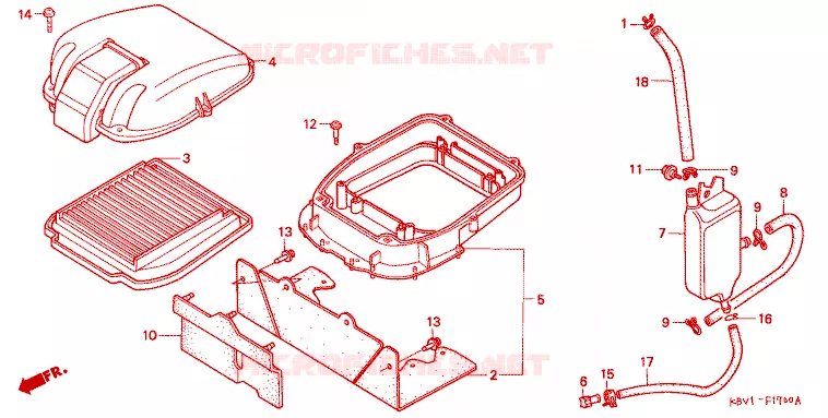 FILTRE A AIR Honda MOTO 250 VT 1992  VT250FN