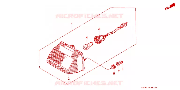 FEU ARRIERE Honda MOTO 250 VT 1992  VT250FN