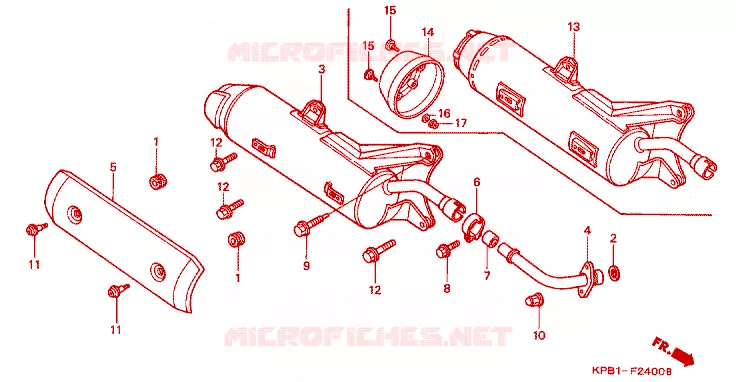 SILENCIEUX D'ECHAPPEMENT Honda SCOOTER 250 FORZA 2002  NSS250A2_J