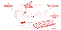 AUTOCOLLANTS pour Honda VFR 800 de 1999