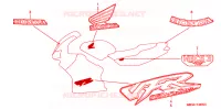 AUTOCOLLANTS pour Honda VFR 800 de 1999