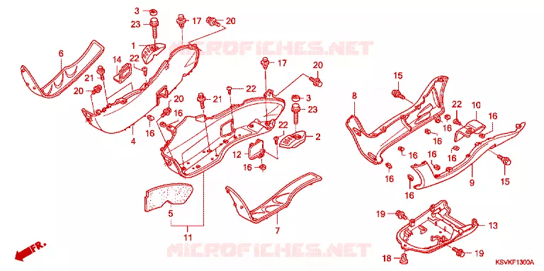 MARCHE PIEDS Honda SCOOTER 250 FORZA 2007  NSS2507_2J