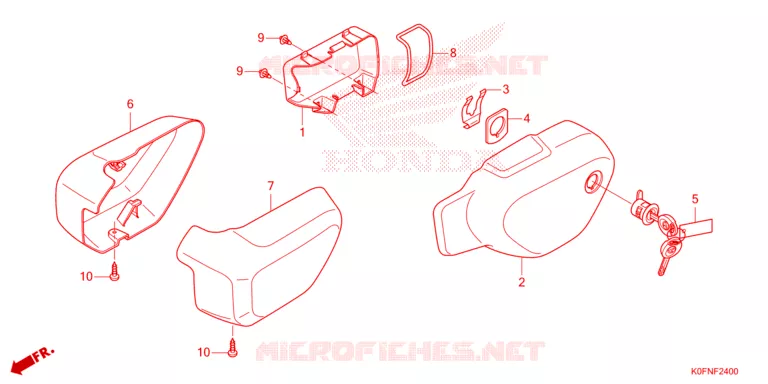 COUVERCLE LATERAL Honda MOTO 125 MONKEY 2024  Z125MAR