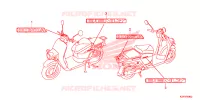 AUTOCOLLANTS pour Honda BENLY 110 de 2014