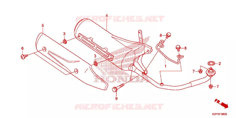 SILENCIEUX D'ECHAPPEMENT Honda MOTO 110 BENLY 2017  MW1101WHG