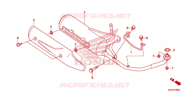 SILENCIEUX D'ECHAPPEMENT Honda MOTO 110 BENLY 2016  MW1101WHG