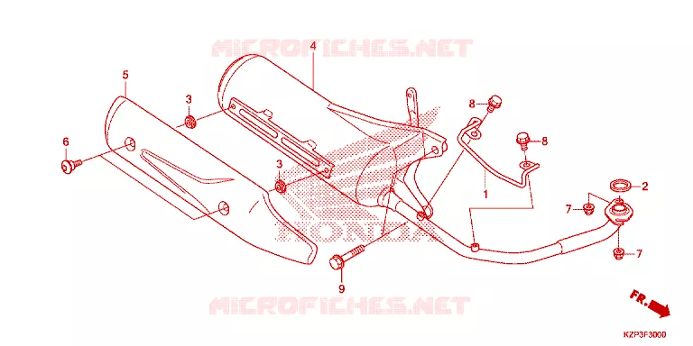 SILENCIEUX D'ECHAPPEMENT Honda MOTO 110 BENLY 2016  MW1101WHG