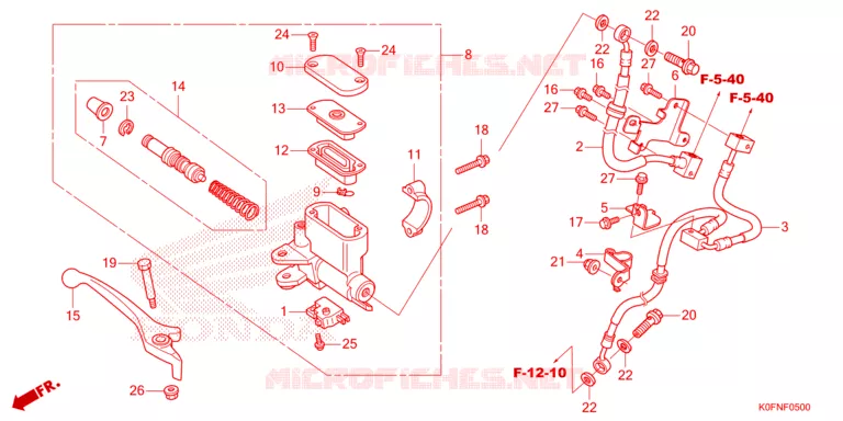 MAITRE CYLINDRE DE FREIN AVANT Honda MOTO 125 MONKEY 2024  Z125MAR