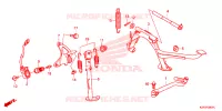 BEQUILLE CENTRALE   PEDALE DE FREIN pour Honda BENLY 110 de 2018