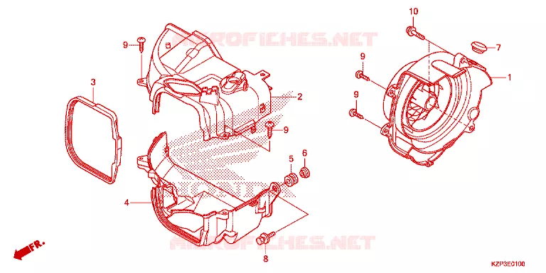 OUIES DE RADIATEUR Honda MOTO 110 BENLY 2020  MW1101WHL