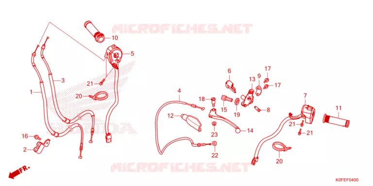 LEVIER DE GUIDON - CABLE - COMMODO Honda MOTO 125 MONKEY 2023  Z125MAP