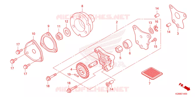 POMPE A HUILE Honda MOTO 125 CRF 2024  CRF125FBR