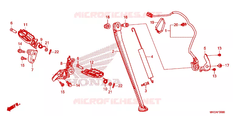 REPOSE PIED - BEQUILLE Honda MOTO 450 CRF 2024  CRF450RLR