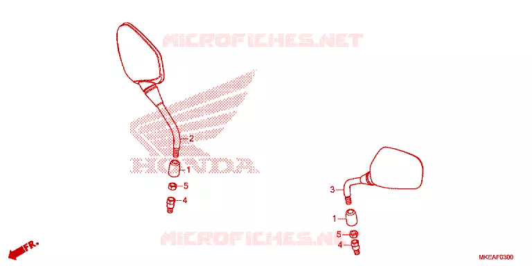 RETROVISEUR Honda MOTO 450 CRF 2024  CRF450RLR