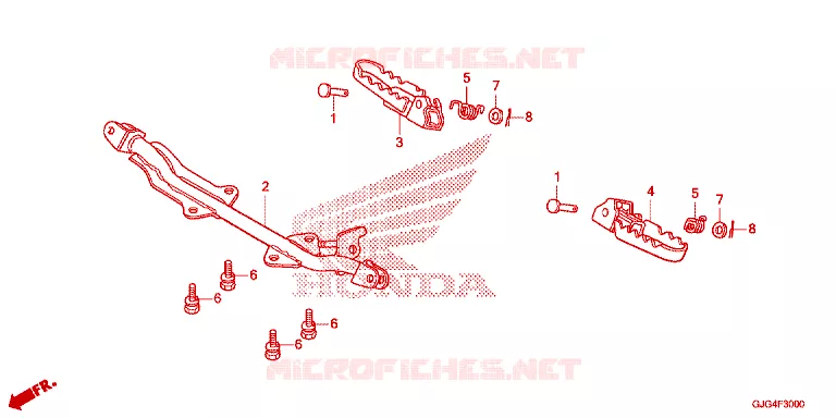 REPOSE PIED Honda MOTO 50 CRF 2024  CRF50FR