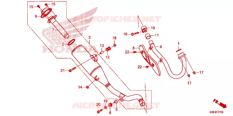 SILENCIEUX D'ECHAPPEMENT Honda MOTO 250 CRF 2024  CRF250FR