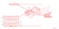 AUTOCOLLANTS pour Honda TRX 250 FOURTRAX RECON Electric Shift de 2024