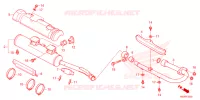 SILENCIEUX D'ECHAPPEMENT pour Honda TRX 250 FOURTRAX RECON Electric Shift de 2024
