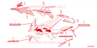 AUTOCOLLANTS pour Honda CB 500 X de 2014